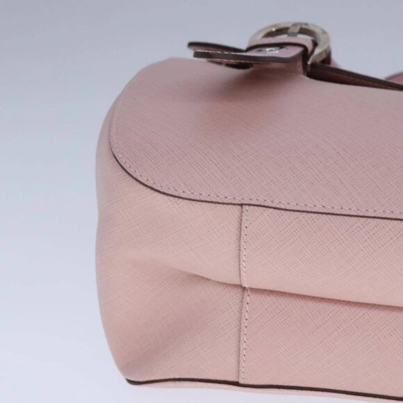 Salvatore Ferragamo Gancini Hand Bag Leather Pink Auth 108902V - Picture 10 of 16